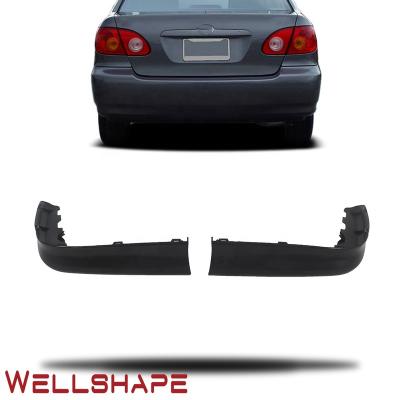 China S Style Black S Style Rear L+R Lower Body Kit Lip Spoiler PP Fit Toyota Corolla 05' - 08' for sale