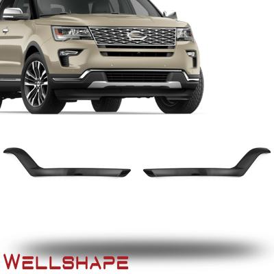 China Plastic Fits 2018 2019 Ford Explorer Front Bumper Trim Molding Right Black for sale