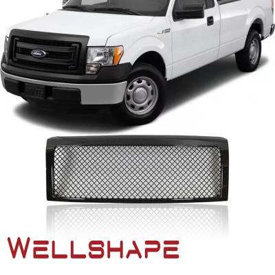 China ABS Car Grille For 2009 2014 Ford F150 Front Hood Grille Mesh Grill Gloss 14 F-150 Black 09 for sale