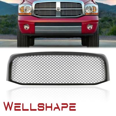 China ABS Car Grill For 06 07 08 Dodge Ram 1500 2500 Sport Mesh Front Grille Grill 3500 Gloss Black for sale