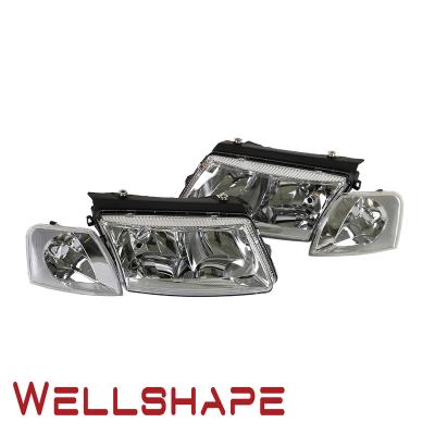 China Headlights Fit For VW Passat 97'-00' B5 Euro Head Lamp +Corner Lamp Chrome WS-14001-C for sale