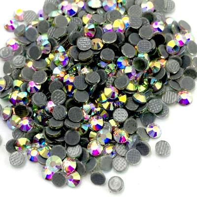 China 57600 pcs gross volume of Flatback 400 packing SS12 crystal hot fix rhinestonewith german glue ab for sale