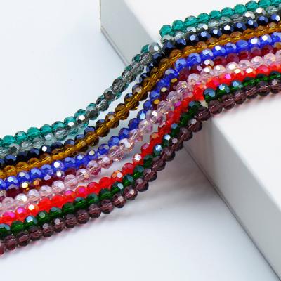 China 8mm faceted series faceted glass beads in strands for sale