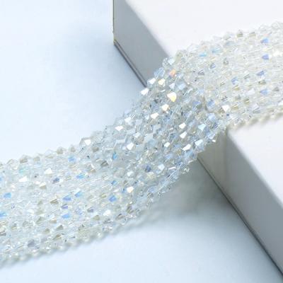 China Bicone Stranded Glass Beads Other 2mm to 12mm in Clear Crystal Color for sale