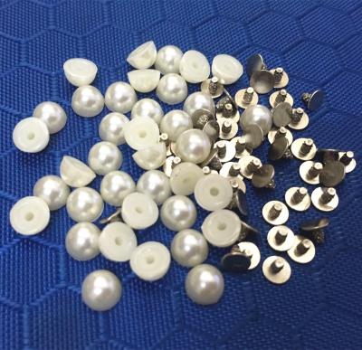 China 10mm ABS Nickel Free Half Beads Rivet , Beads Decorative Rivet for sale