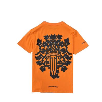 China OEM Logo Chrome Hearys Boys Girls QUICK DRY Custom Summer With Short Sleeves Around Collar Bear Sanskrit Horseshoe Crooss Tees for sale