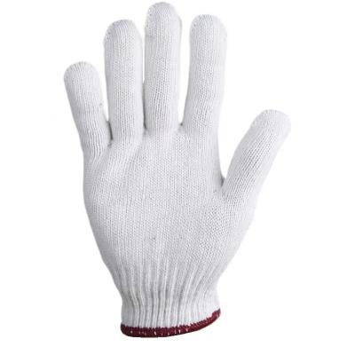 China Anti-slip White Cotton Gloves Labor Safety Gloves 600g Weight Cheap Cotton Gloves Manufacturing for sale