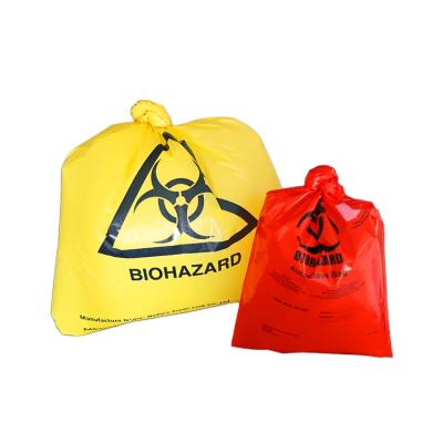 China Disposable Custom Biohazard Disposable Waste Bag Autoclave Plastic Yellow Heavy Duty Garbage Bag Trash Bags Wholesale Price for sale