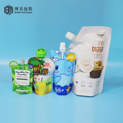 China BIODEGRADABLE plant flexible liquid plastic bag custom stand up pouch with spout reusable ziplock clear water bags packaging with spout for sale