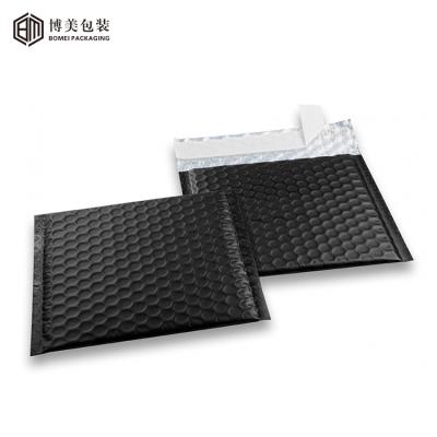 China Custom Strong Adhesive Glue Printing Shipping Envelope Padded Matte Black Eco Messenger Bags Packaging Wholesale Bubble Mailer for sale