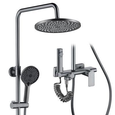 China Without Slide Bar Hand Shower Bathroom Multifunctional Pressurized Border Shower With Airbrush Shower Set Wholesale for sale