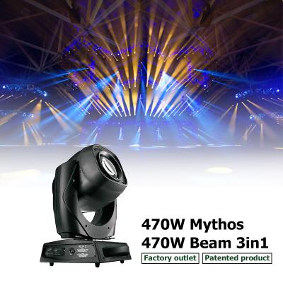 China 470 Stage Mythos 470W Beam Spot Wash 3 in 1 Moving Head Light Stage Light in China Factory Cheap Price for Concerts for sale