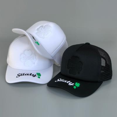 China Custom Embroidery COMMON Logo Foam Trucker Hats, Trucker Hats With Screen Printing Logo Plain Foam Breathable Hat for sale