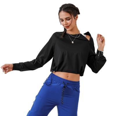 China Breathable spring and oblique zipper summer new sports running fitness jacket yoga training long sleeve t-shirt women for sale