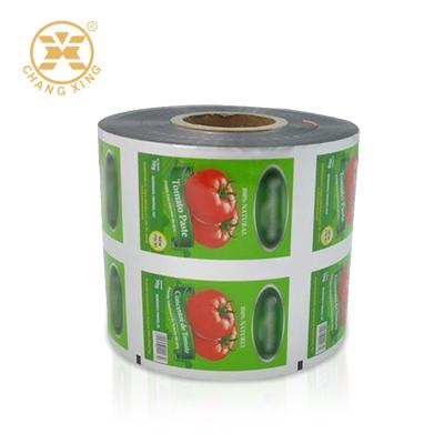 China Food Grade Ketchup Pouches Tomato Sauce Packaging Materials Moisture Proof Custom Printed Plastic Auto Film Roll for sale