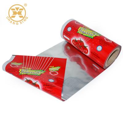 China Food Honey Ketchup Pouch on the bun for tomato sauce filling machine the sauce sachet packaging film for sale