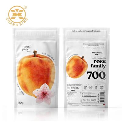 China Barrier Dehydrated Fruit Bags Crispy Oats Packing Resealable Holder Up Pouch With Zipper Custom Logo Aluminum Foil Pouch Dry Food Packagi for sale