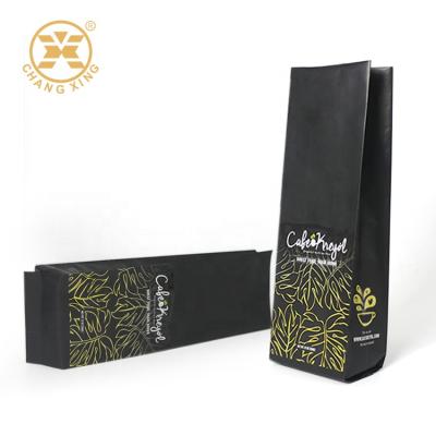 China Barrier Matte Black Aluminum Foil Smell Proof Mylar Zip Lock Plastic Coffee Bags for sale