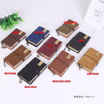 China High Quality Durable Handmade Genuine PU Leather Notebooks Cover Soft Cover Leather Notebook for sale