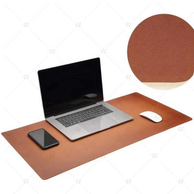 China Hot Selling High Quality Customized PU Mat Water Resistance Business Office Leather Desk Mat for sale