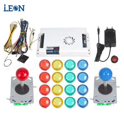 China Sanwa LED 3D Box Pandora Games Arcade Machine 8000 Arcade Newcomer Delay Arcade Joystick DIY Zero Push Button Kit for sale