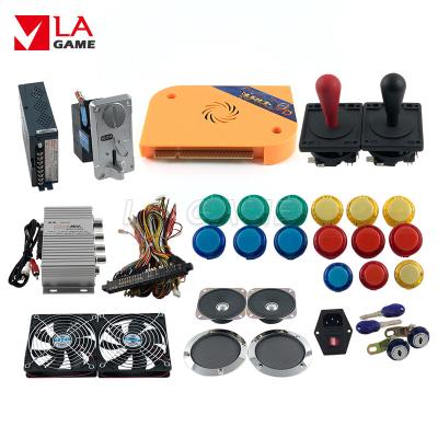 China pandora's box 9d with 2222 games 30mm happ joystick kit sanwa 24mm led buttons for 2 player pcb game board LAS-PD519 for sale