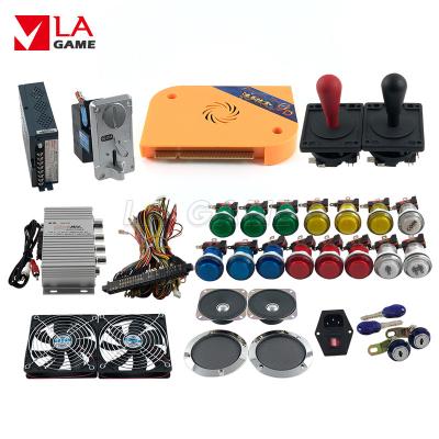 China 3A Pandora's box 9D 2222 in 1 arcade build kit 33mm led buttons happ joystick parts full set kit for 2 players LAS-PD524 for sale