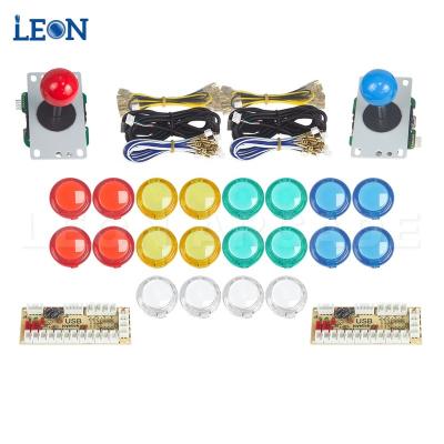 China Delay 2 player zero arcade USB diy encoder to PC rasberry pi arcade cabinet kit 30mm sanwa buttons pac man diy joystick for sale