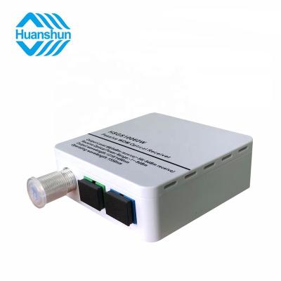 China CATV 1540-1560nm Passive PON Output Mini Receiver XGPON CATV WDM FTTH Box Structure Fiber Optic Receiver for sale