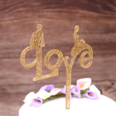 China Mr Mrs Acrylic Black Groom Bride Acrylic Cake Toppers Wedding Decoration Wedding Party Supplies Adult Favors Cake Topper for sale