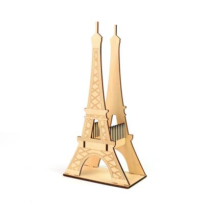 China Sustainable Wholesale Eiffel Tower Paper Towel Holder Wood for sale