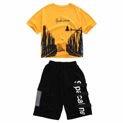 China 2021 New Children's Suit 2021 Summer Children's Clothing Boys Casual Handsome Summer Children's Two-piece Suit for sale