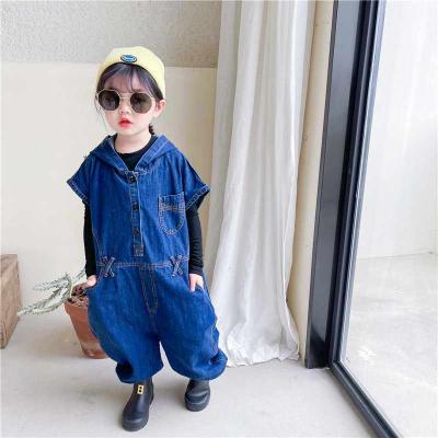 China Breathable Toddler Girls Kids Baby Clothes Casual Overalls Hoodies Jeans Kids Pants Rompers for sale