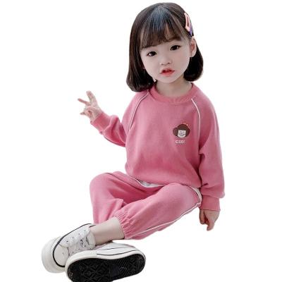 China 2021 casual wild girl suit and girl print casual suit for sale