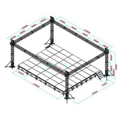 China Events flat roof truss system with stages for events for sale