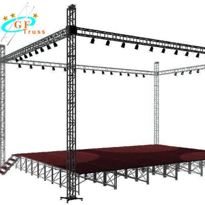 China Lightweight Lighting Portable Truss Stage Deck Floor Supports And Used Roof Main System for sale