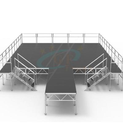 China Aluminum alloy 6061-T6 outdoor performance aluminum stage/portable stage platform/mobile exhibition stage platform for sale