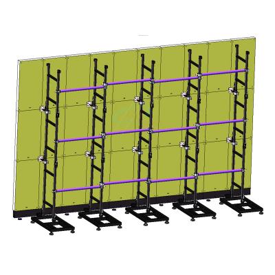 China Attractive Led Screen Stage Truss Customized Led Screen Display Floor Support Stacking System For 500x1000mm Cabinets for sale