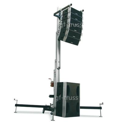 China High Strength Aluminum Led Screen Wheel Truss Mobile Lift Tower Sound Of Events Etc. turn the crank to the top of the support for sale