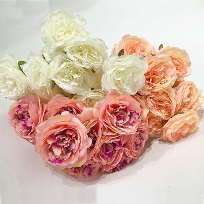 China Party Good Quality Postman Price Artificial Foliage Bouquet White Flowers for sale