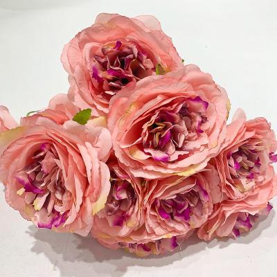 China Artificial Flowers Red Peony Vine Party Peony Flower Plants Flower Vine For Wedding Home Party Garden Craft Peony Bouquet for sale