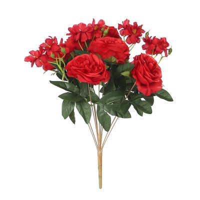 China Top Quality Eco-friendly Material Custom Design 11 Head Eco-friendly Material Hydrangea Peony Flower Bouquets for sale