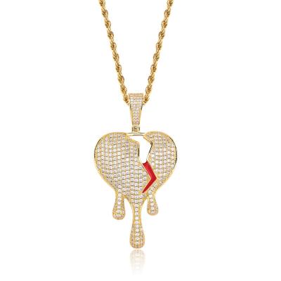 China Best Selling Hip Hop Immense Tear Tear Hip Hop Solid Pendant Necklace for sale