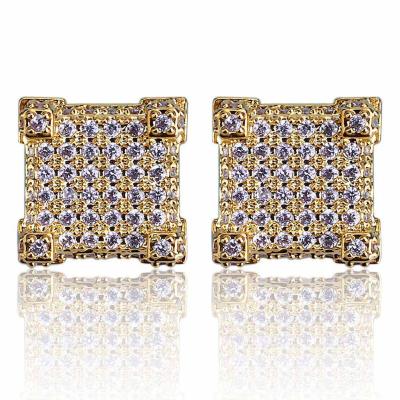 China Hot Selling Hiphop Micro Zircon Studded Male Hiphop Earrings for sale