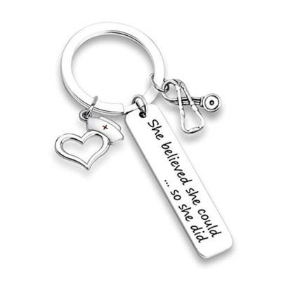 China 2020 Hot Sale Stainless Steel Nurse Stainless Steel Keychain for sale