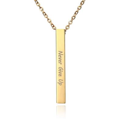 China Custom Love Dropshipping High Quality Stainless Steel Jewelry Gold Engrave Name Necklace for sale