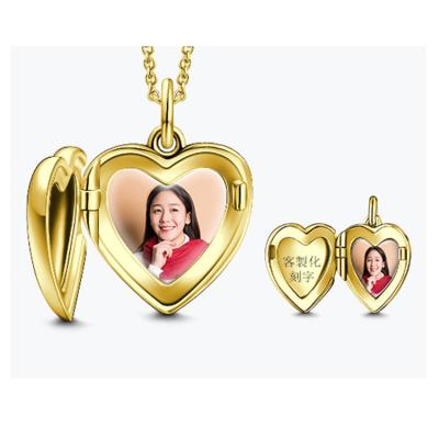 China Custom Hot Sale BOHEMIA Jewelry S925 Picture Love Heart Necklace For Couples Gift And Anniversary Gift for sale