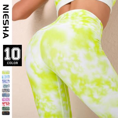 China Popular Sexy Ladies Gaiters Workout Pants Moisture Wicking Yoga Training Breathable Wear Digital Printing Gaiters for sale