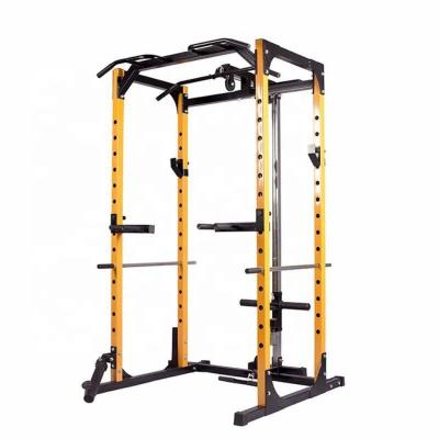 China Indoor Multi-Function Full Power Indoor Full Cage Fitness Training Maid Squat Rack for sale