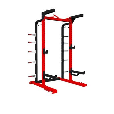 China Indoor Commercial Home Custom Adjustable Multi Function Fitness Squat Rack Squat Rack Lat Pull for sale